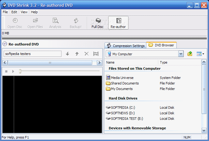 DVD-Shrink v3.14 DVD Decrypter v3.19 DVD Region-Free v3.10